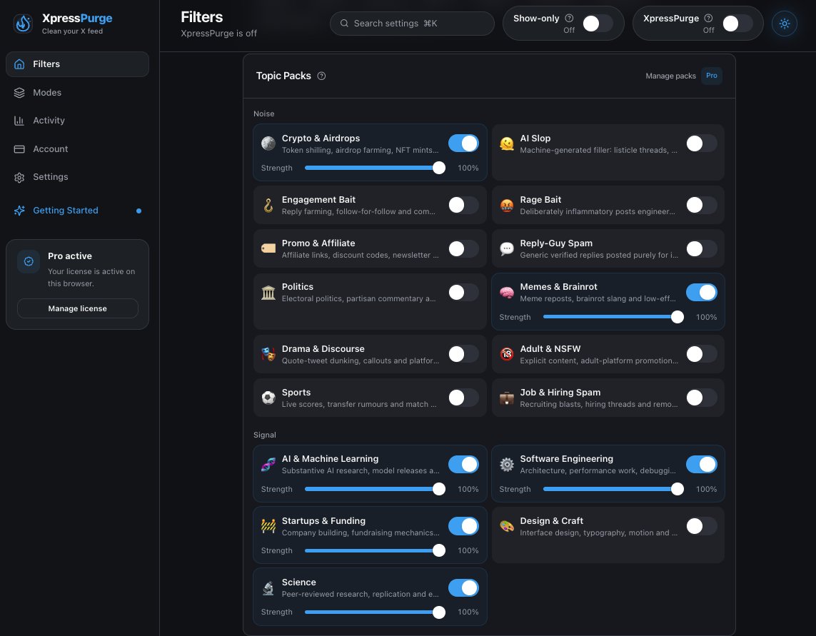 The built-in topic pack library