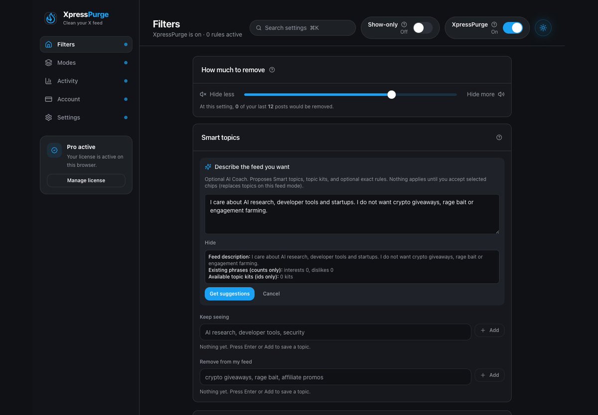 AI Coach proposal with checkboxes